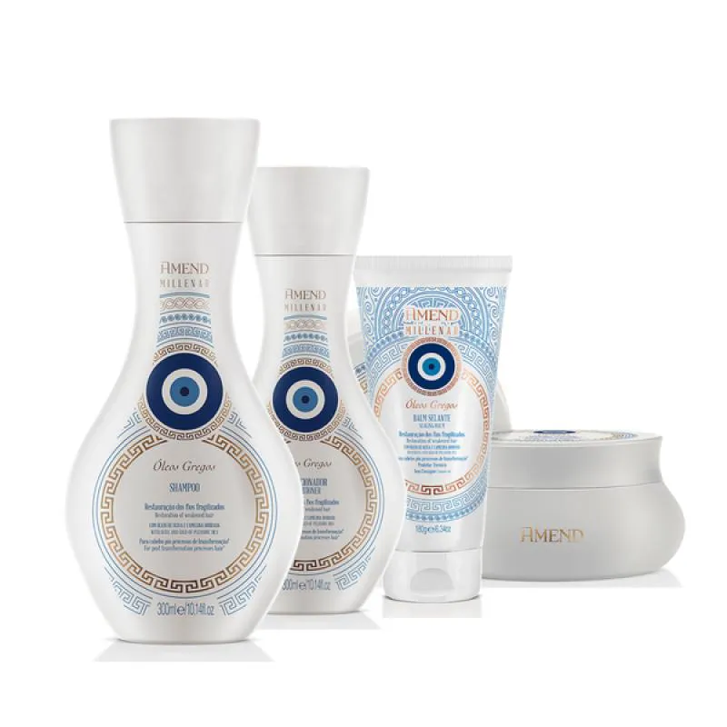 AMEND MILLENAR ÓLEOS GREGOS SH 300ML + COND 300ML + MASC 300ML + BALM SELANTE 180ML