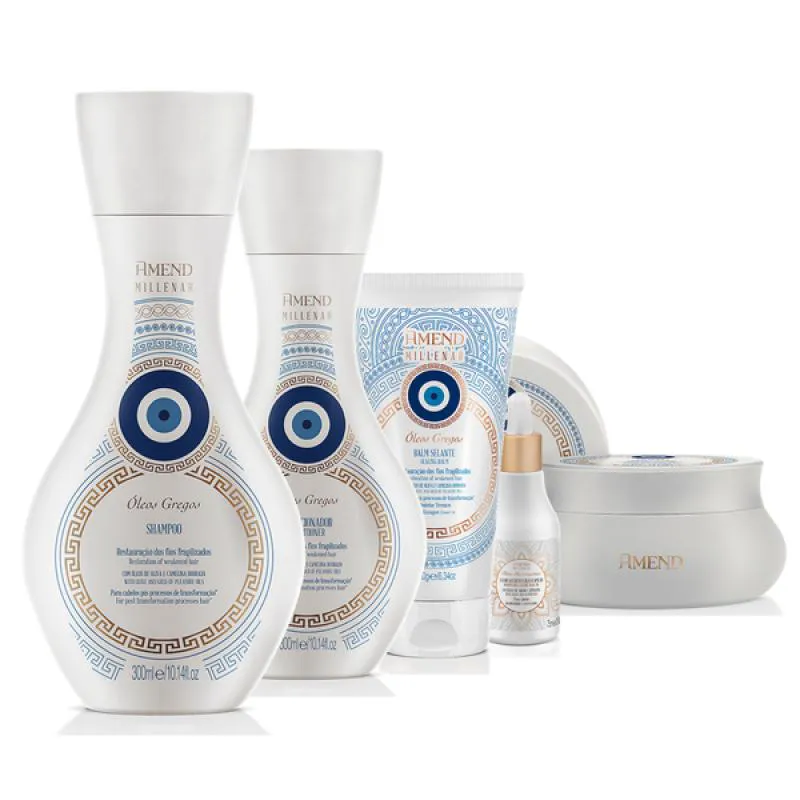 AMEND MILLENAR ÓLEOS GREGOS SH + COND + MASC + BALM SELANTE + ÓLEO ELIXIR NUTRITIVO 75ML