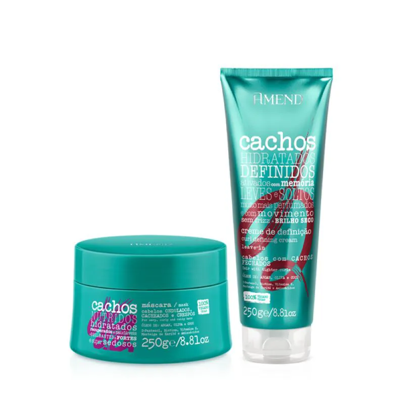 AMEND CACHOS MASC 250ML + LEAVE-IN CACHEADO 250ML