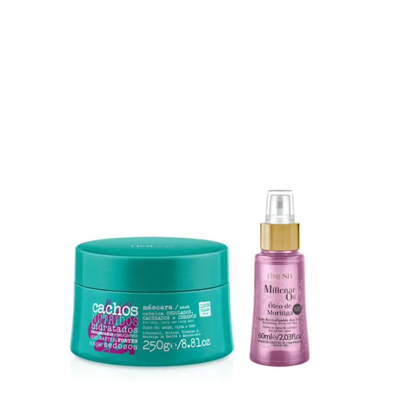 AMEND CACHOS MASC 250ML + MILLENAR OIL MORINGA 60ML
