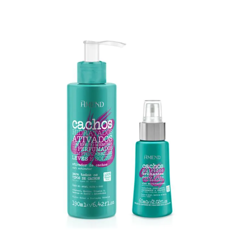 AMEND CACHOS ATIVADOR DE CACHOS 190ML + ÓLEO MULTIFUNCIONAL 60ML