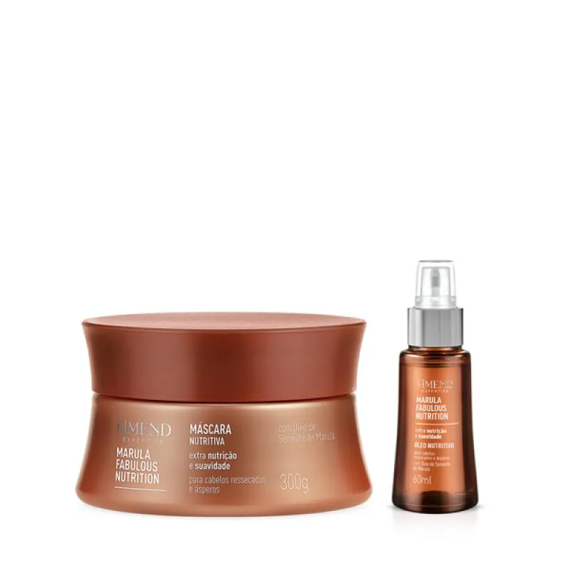 AMEND EXPERTISE MARULA FABULOUS MASC 300ML + ÓLEO NUTRITIVO 60ML