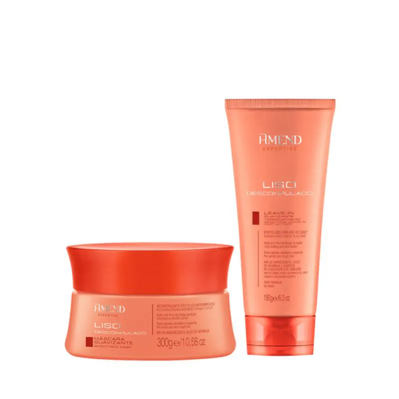 AMEND EXPERTISE LISO DESCOMPLICADO MASC 300ML + LEAVE-IN 180ML