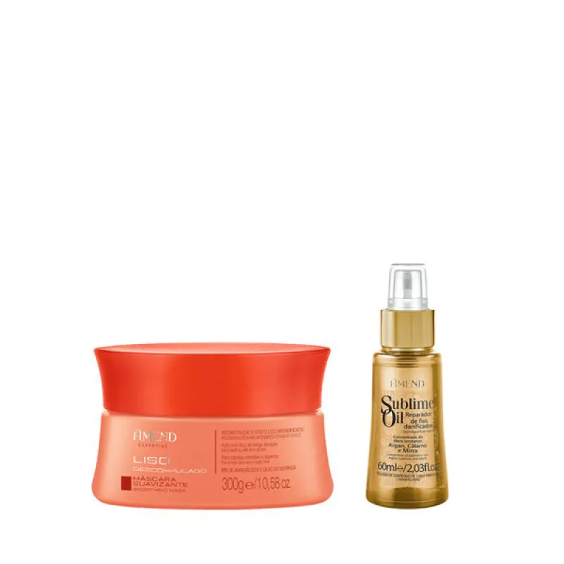 AMEND EXPERTISE LISO DESCOMPLICADO MASC 300ML + SUBLIME OIL 60ML