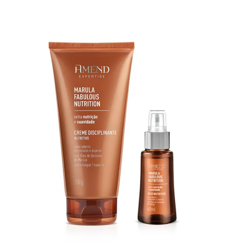 AMEND EXPERTISE MARULA FABULOUS LEAVE-IN 180ML + ÓLEO NUTRITIVO 60ML