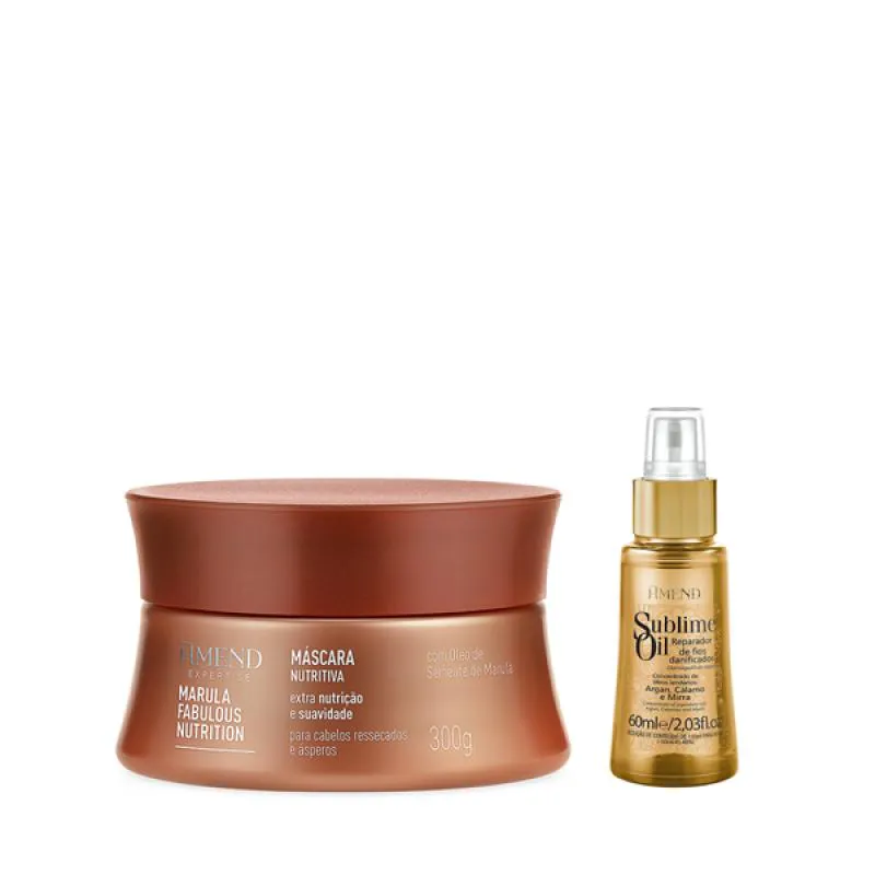 AMEND EXPERTISE MARULA FABULOUS MASC 300ML + SUBLIME OIL 60ML