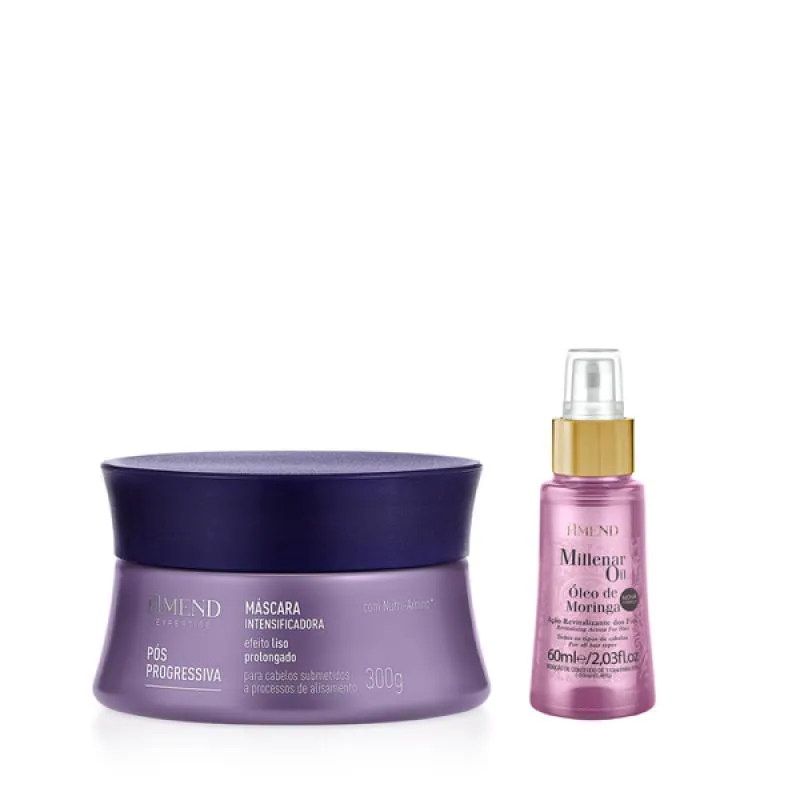 AMEND EXPERTISE PóS PROGRESSIVA MASC 300ML + MILLENAR OIL MORINGA 60ML