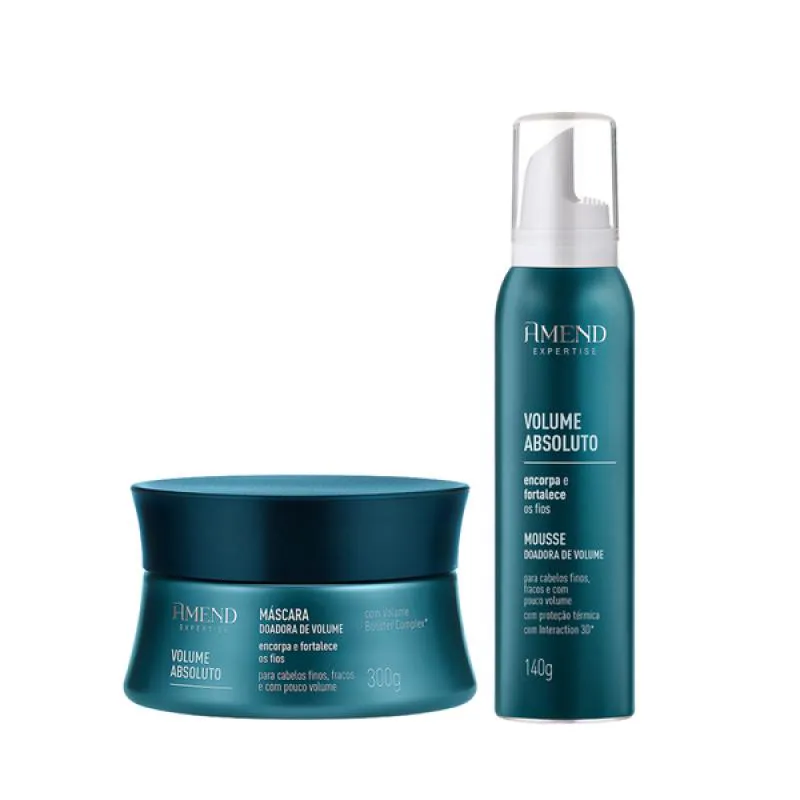 AMEND EXPERTISE VOLUME ABSOLUTO MASC 300ML + MOUSSE 140ML