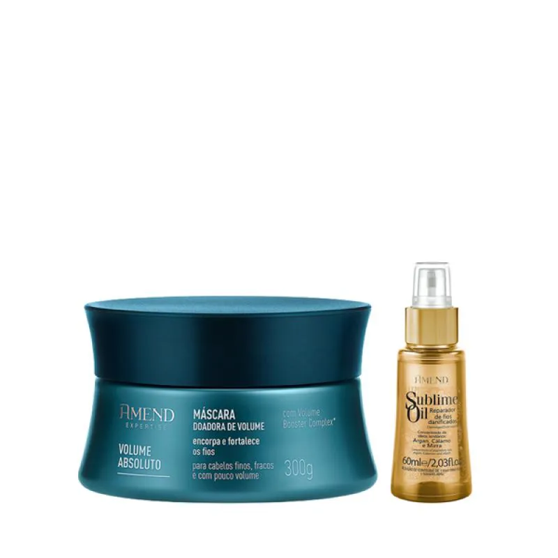 AMEND EXPERTISE VOLUME ABSOLUTO MASC 300ML + SUBLIME OIL 60ML