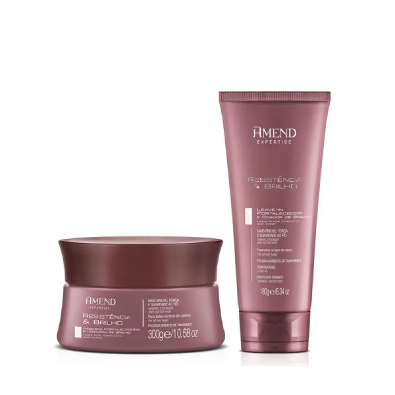 AMEND EXPERTISE RESISTêNCIA E BRILHO MASC 300ML + LEAVE-IN 180ML
