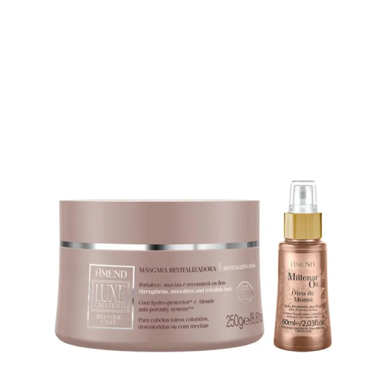 AMEND LUXE CREATIONS BLONDE CARE MASC 300ML + MILLENAR OIL MONóI 60ML