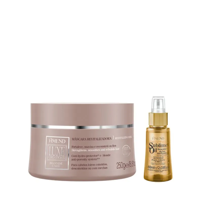 AMEND LUXE CREATIONS BLONDE CARE MASC 300ML + SUBLIME OIL 60ML