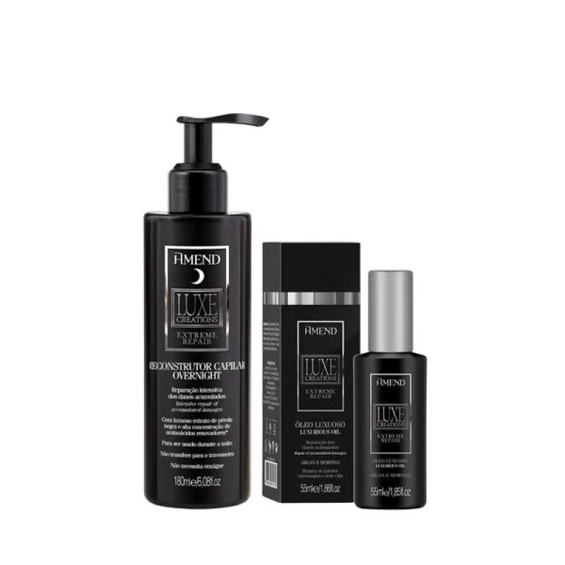 AMEND LUXE CREATIONS EXTREME REPAIR OVERNIGHT 180ML + ÓLEO 55ML