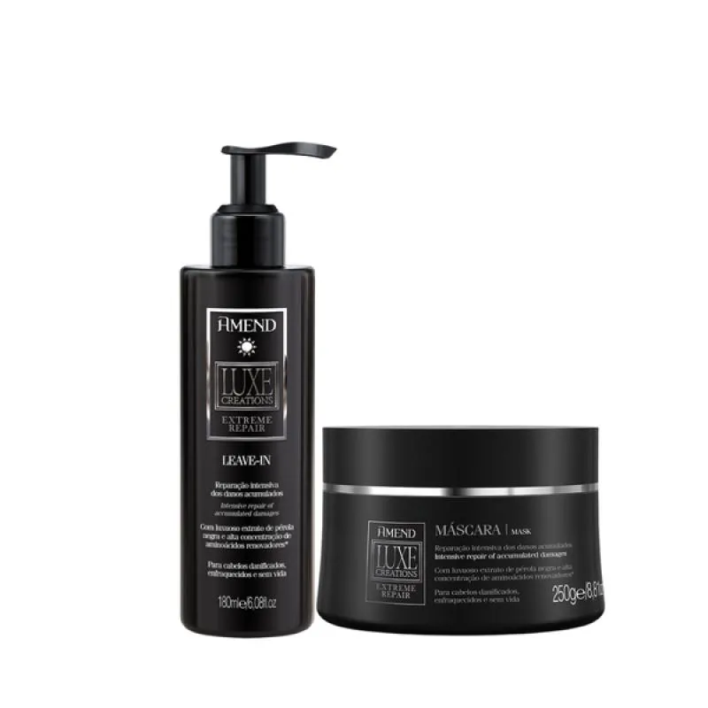 AMEND LUXE CREATIONS EXTREME REPAIR MASC 300ML + LEAVE-IN 180ML