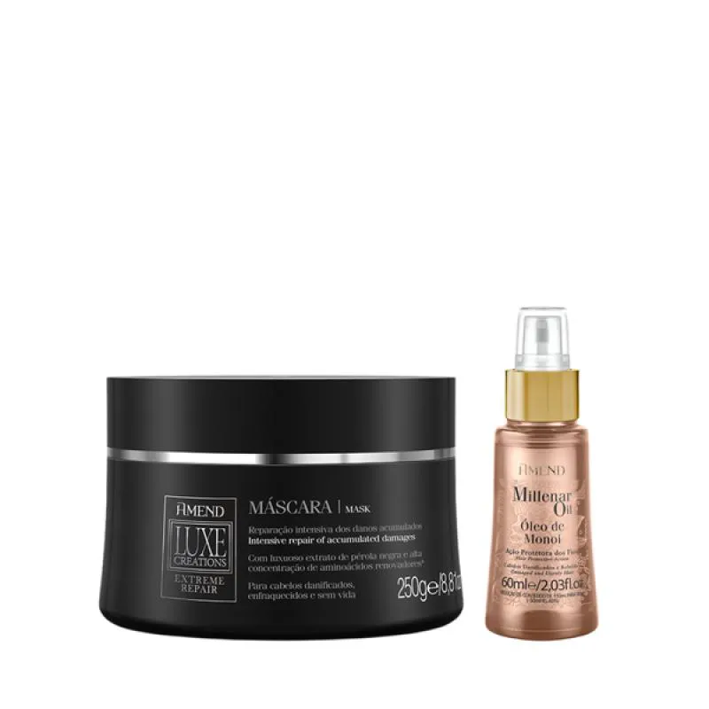 AMEND LUXE CREATIONS EXTREME REPAIR MASC 300ML + MILLENAR OIL MONóI 60ML