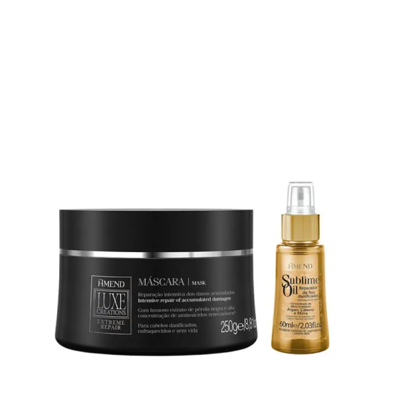 AMEND LUXE CREATIONS EXTREME REPAIR MASC 300ML + SUBLIME OIL 60ML