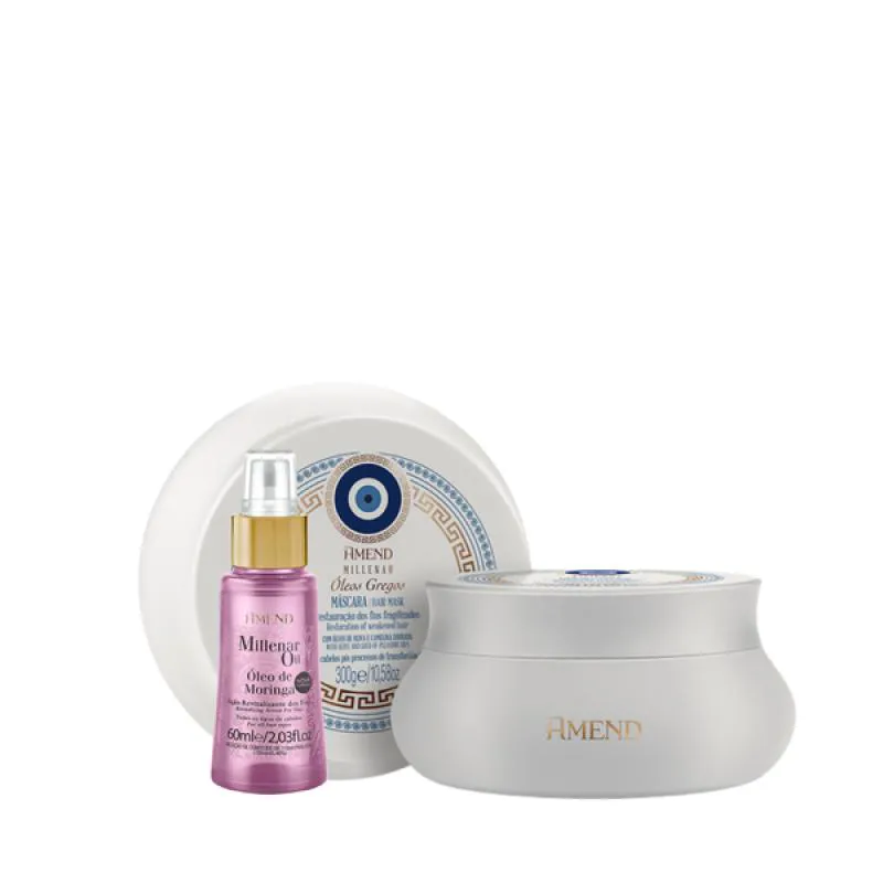 AMEND MILLENAR ÓLEOS GREGOS MASC 300ML + MILLENAR OIL MORINGA 60ML