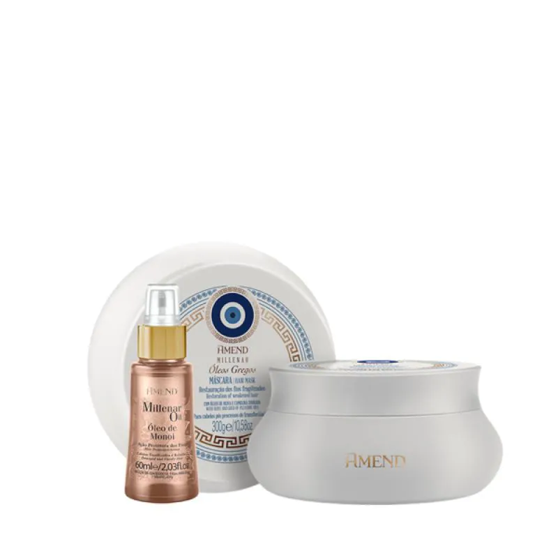 AMEND MILLENAR ÓLEOS GREGOS MASC 300ML + MILLENAR OIL MONóI 60ML