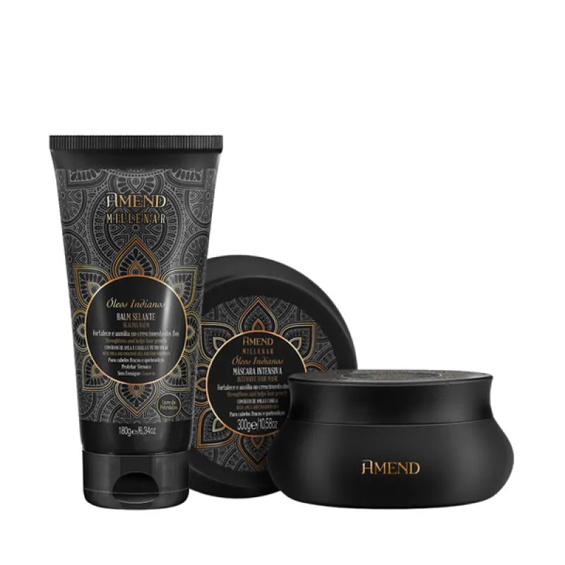 AMEND MILLENAR ÓLEOS INDIANOS MASC 300ML + BALM SELANTE 180ML
