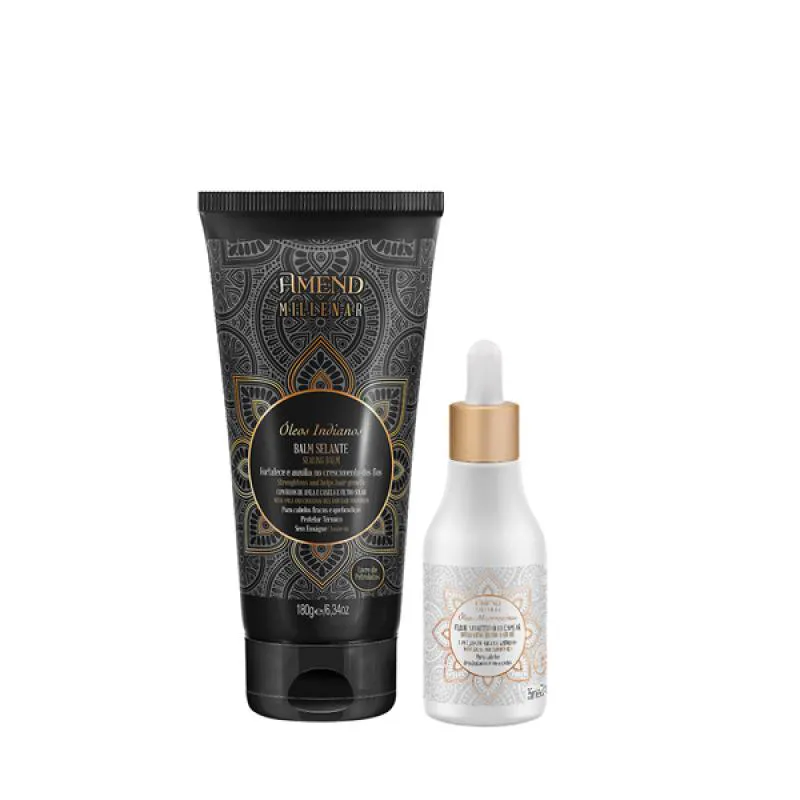 AMEND MILLENAR ÓLEOS INDIANOS BALM SELANTE 180ML + ÓLEO ELIXIR NUTRITIVO 75ML