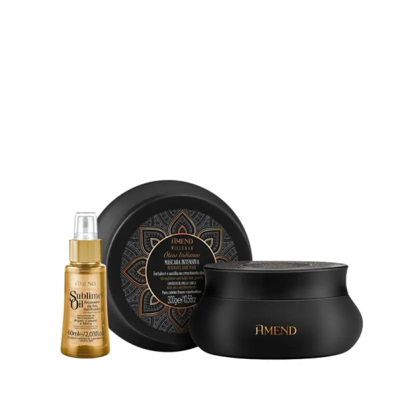 AMEND MILLENAR ÓLEOS INDIANOS MASC 300ML + SUBLIME OIL 60ML