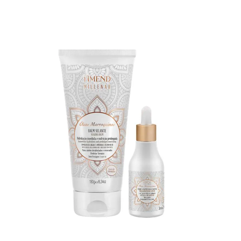 AMEND MILLENAR ÓLEOS MARROQUINOS BALM SELANTE 180ML + ÓLEO ELIXIR NUTRITIVO 75ML
