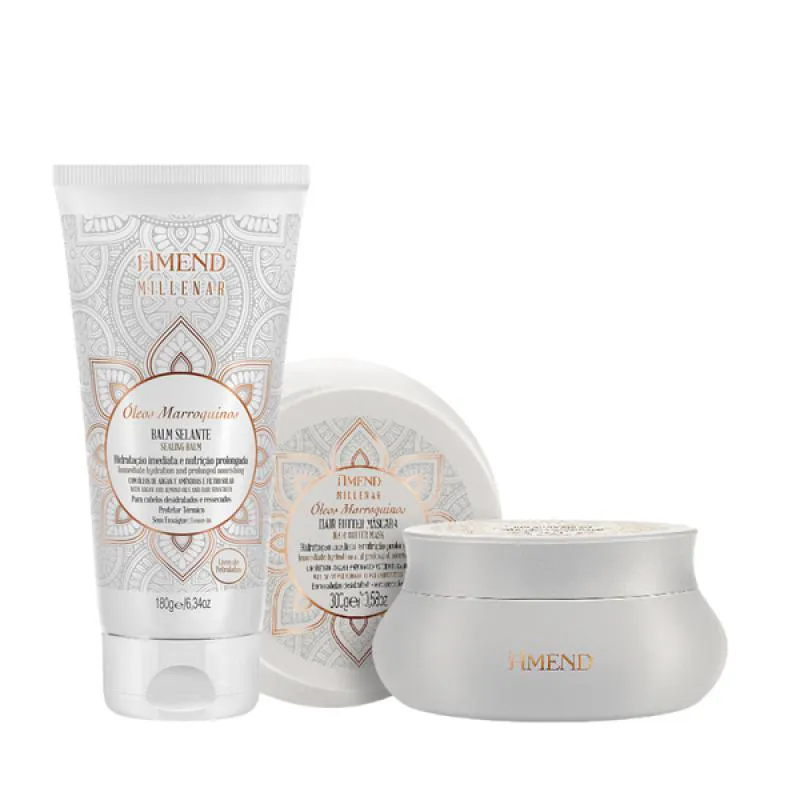 AMEND MILLENAR ÓLEOS MARROQUINOS MASC 300ML + BALM SELANTE 180ML