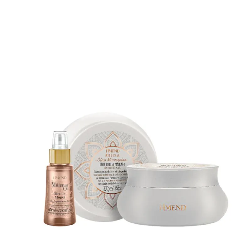 AMEND MILLENAR ÓLEOS MARROQUINOS MASC 300ML + MILLENAR OIL MONóI 60ML