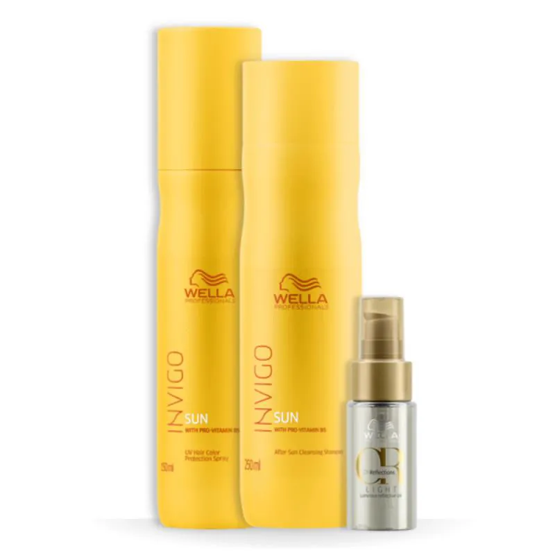 WELLA SUN SHAMPOO + LEAVE-IN  + ÓLEO LIGHT 30ML
