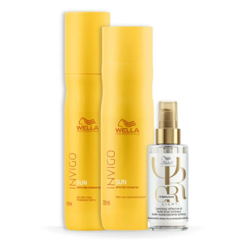 WELLA SUN SHAMPOO + LEAVE-IN  + ÓLEO LIGHT 100ML