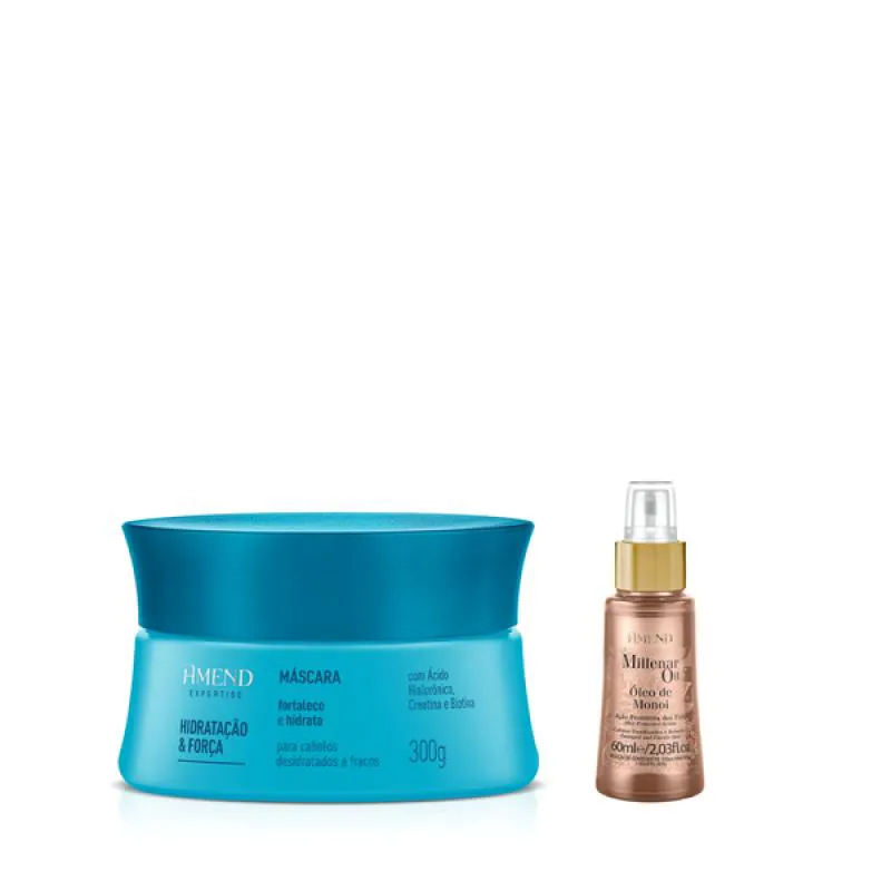 AMEND EXPERTISE HIDRATAçãO E FORçA MASC 300ML + MILLENAR OIL MONóI 60ML