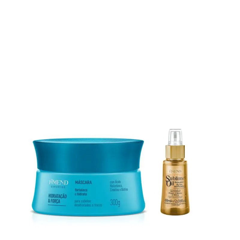 AMEND EXPERTISE HIDRATAçãO E FORçA MASC 300ML + SUBLIME OIL 60ML