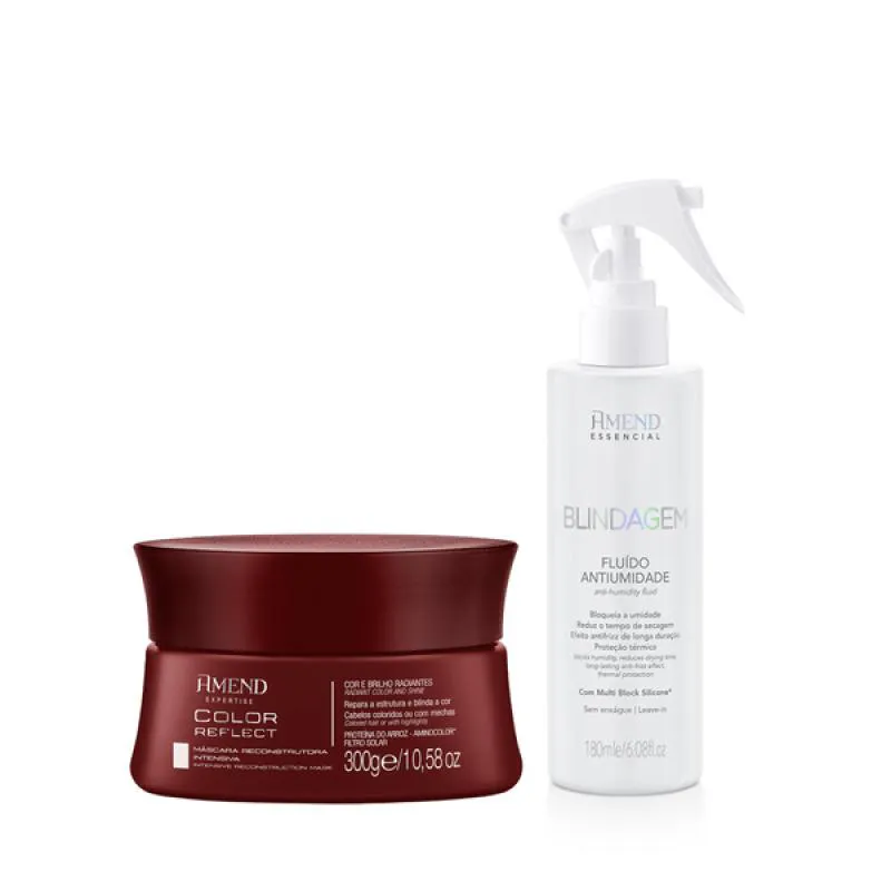 AMEND EXPERTISE COLOR REFLECT MASC 300ML + ESSENCIAL BLINDAGEM 180ML