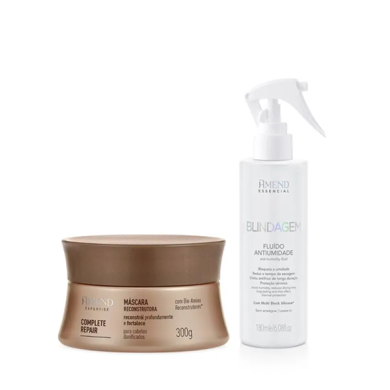 AMEND EXPERTISE COMPLETE REPAIR MASC 300ML + ESSENCIAL BLINDAGEM 180ML