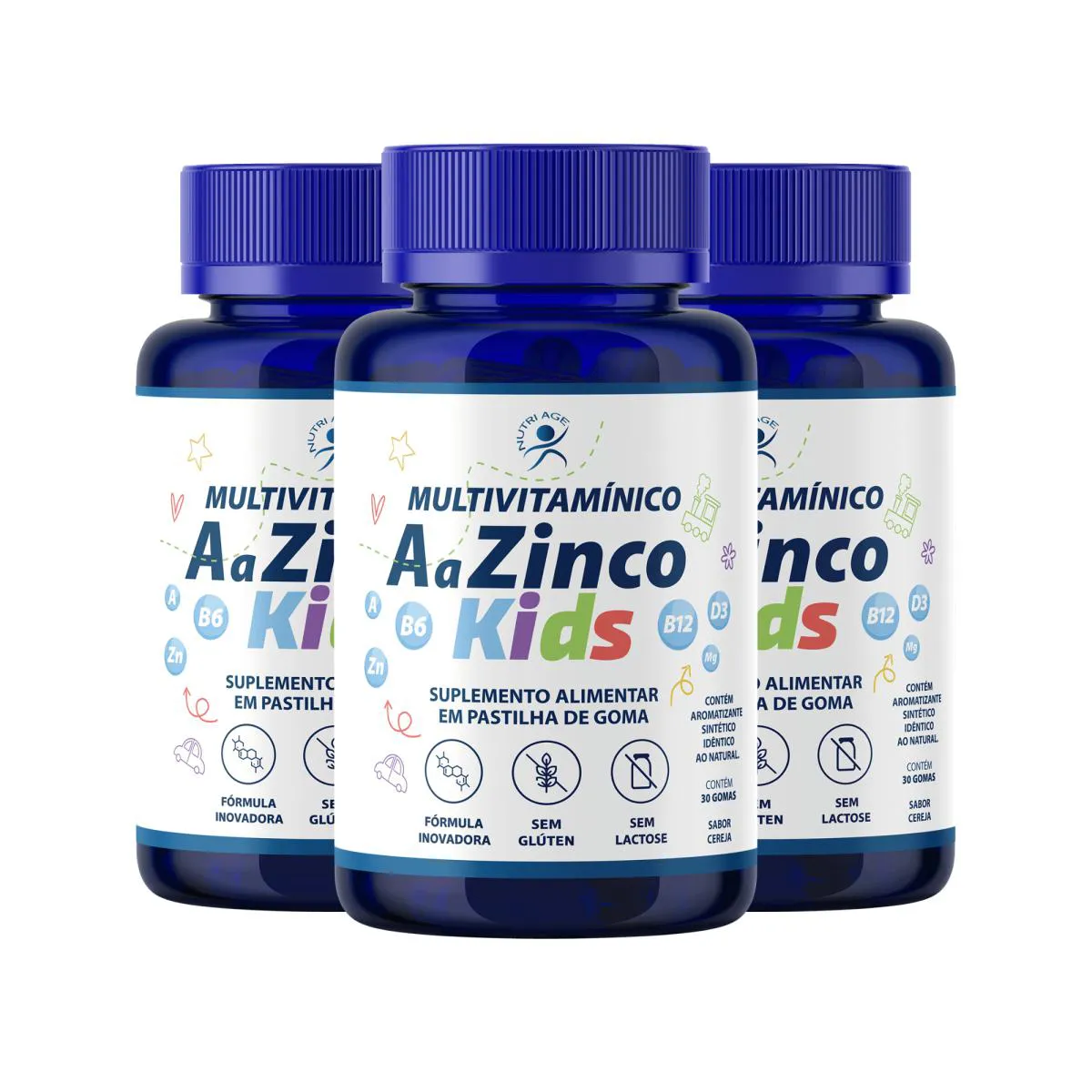 MULTIVITAMíNICO AAZINCO KIDS 3 POTES