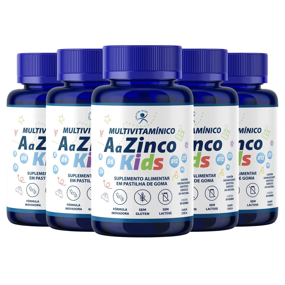 MULTIVITAMíNICO AAZINCO KIDS 5 POTES