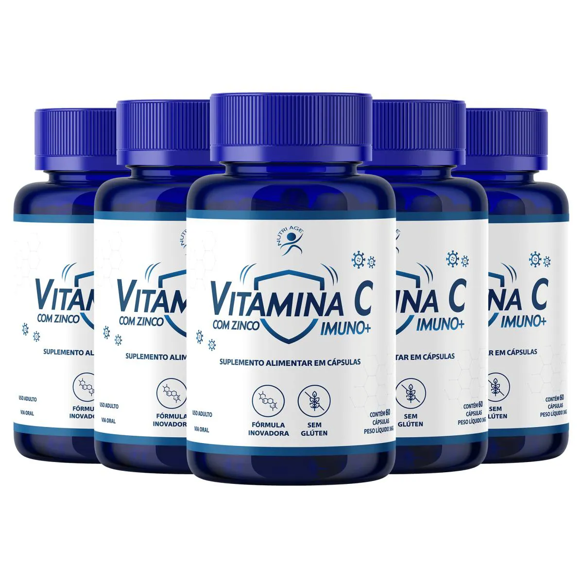 VITAMINA C COM ZINCO 5 POTES
