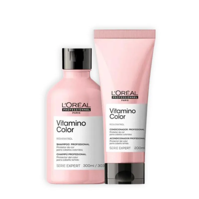 KIT LOREAL VITAMINO COLOR RESVERATROL SH 300ML + COND 200ML