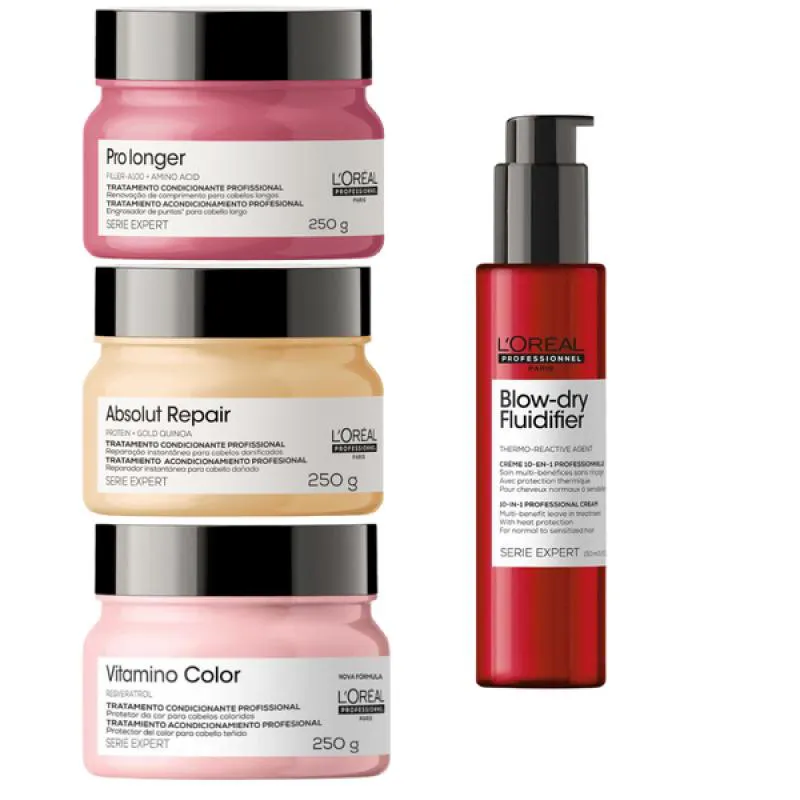 KIT CRONOGRAMA ABSREPAIR+PROLONGER+VITAMINO+FLUIDIFIER