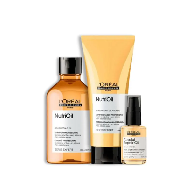 KIT NUTRIOIL SH 300ML + COND 200ML + ÓLEO 30ML