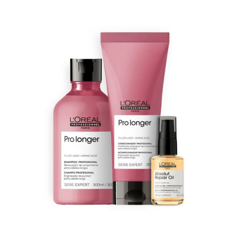 KIT PRO LONGER SH 300ML + COND 200ML + ÓLEO 30ML