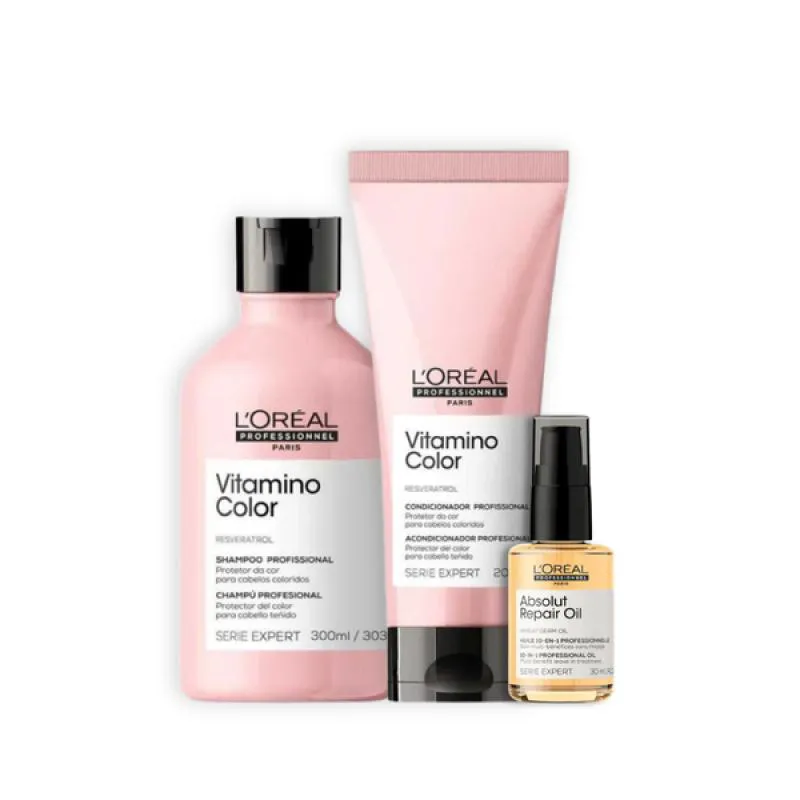 KIT VITAMINO COLOR SH 300ML + COND 200ML + ÓLEO 30ML