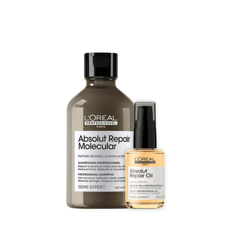 LOREAL ABSOLUT REPAIR MOLECULAR SHAMPOO + ÓLEO 30ML