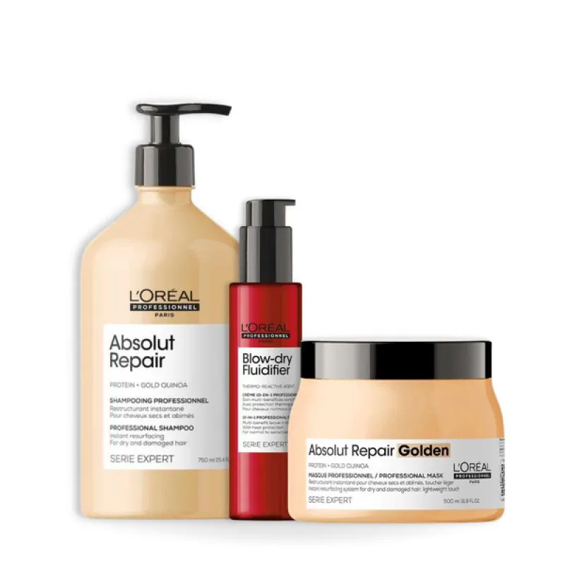 LOREAL ABSOLUT REPAIR SHAMP + MASC LIGHT + LEAVE-IN 150ML