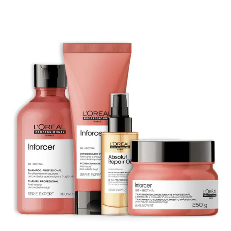 KIT LOREAL INFORCER TRIO + ÓLEO 90ML