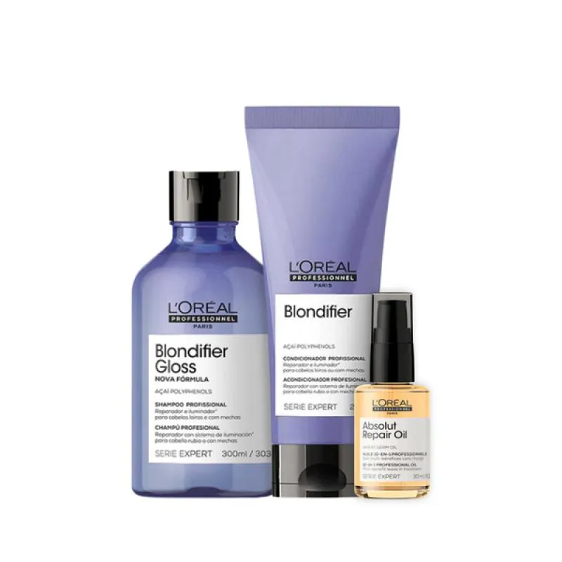 KIT BLONDIFIER GLOSS SH 300ML + COND 200ML + ÓLEO 30ML