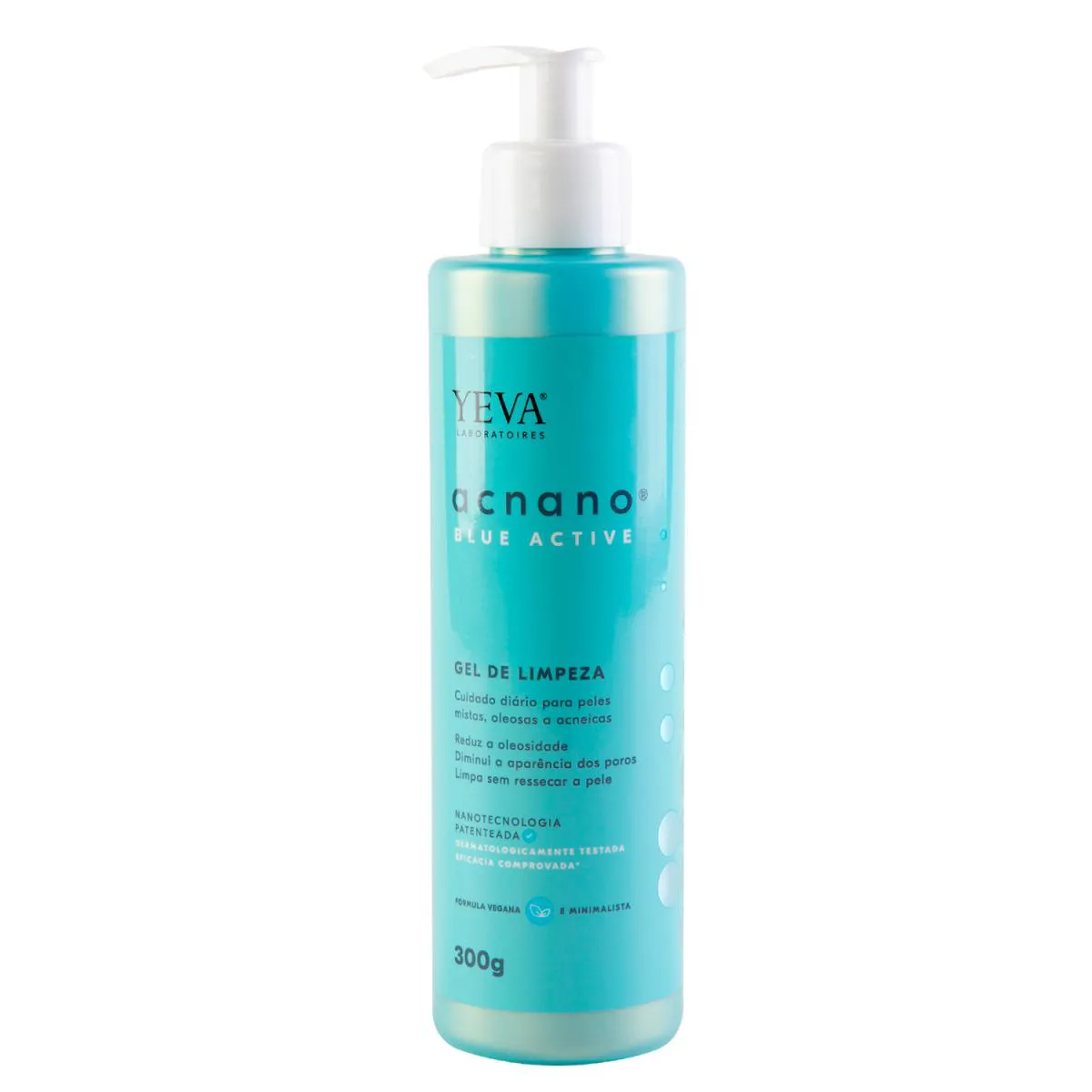 ACNANO GEL DE LIMPEZA FACIAL BLUEACTIVE 300G – PELE OLEOSA A ACNEICA