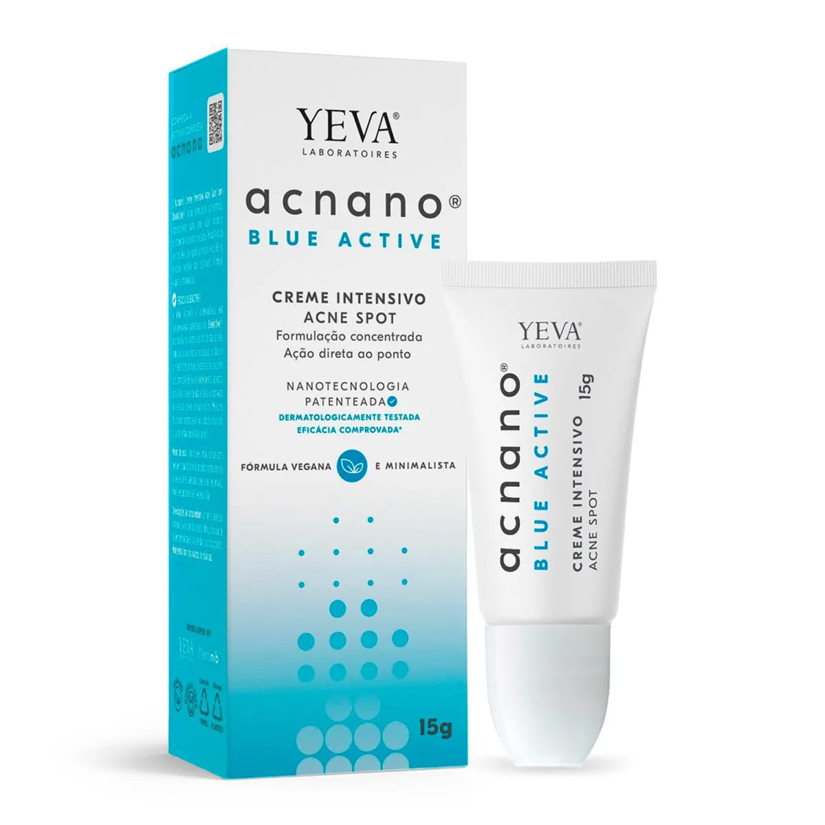 ACNANO CREME INTENSIVO ULTRA CONCENTRADO, RáPIDO, PARA SECAR ACNE ESPINHA DA NOITE PARA O DIA 15G
