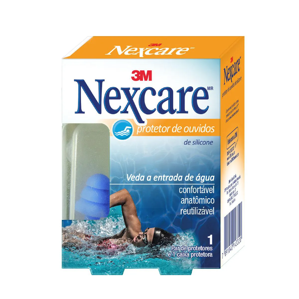 Protetor de Ouvido de Silicone Nexcare 3M com 1 par
