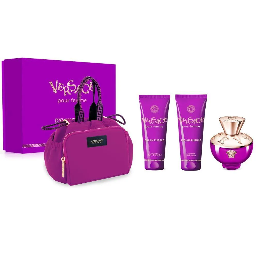 KIT DYLAN PURPLE + BODY LOTION + SHOWER GEL + BAG EAU DE PARFUM FEMININO-100 ML